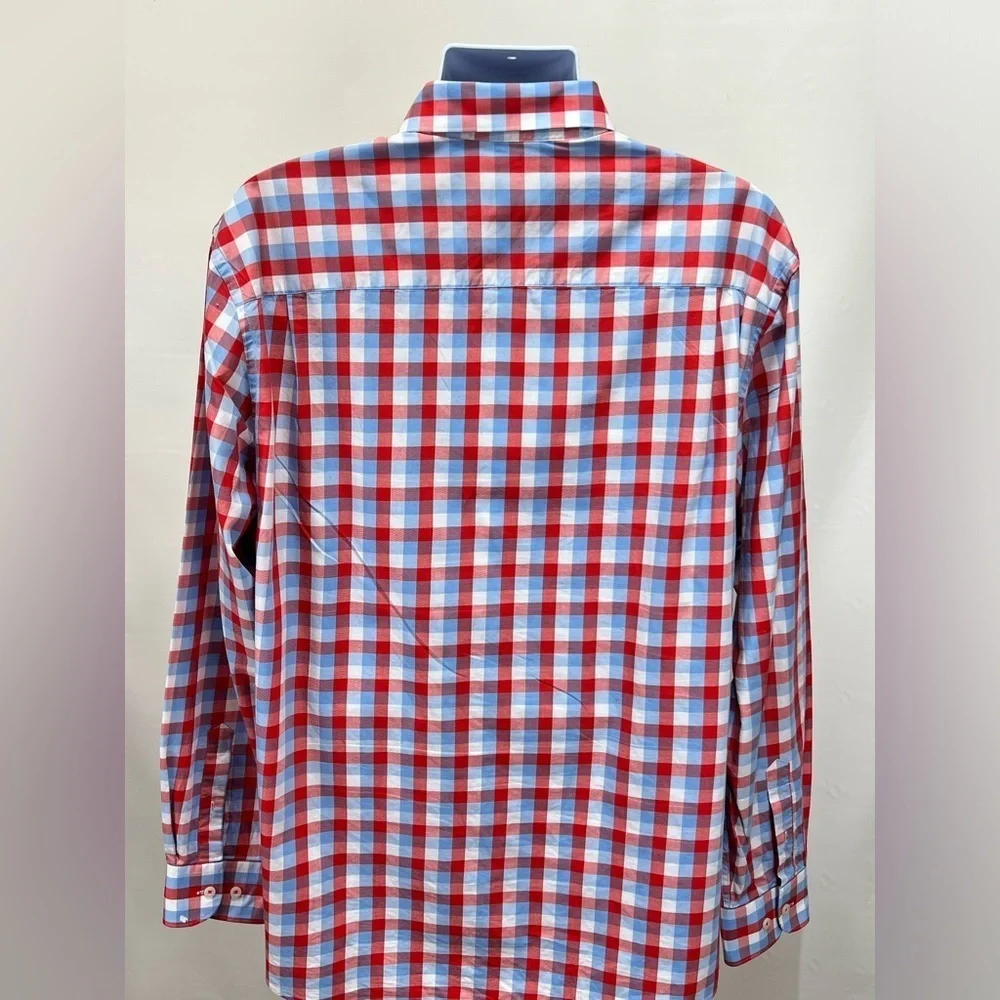 JAMES TATTERSALL Men’s red and blue check long sleeve shirt size XXL - Picture 4 of 13